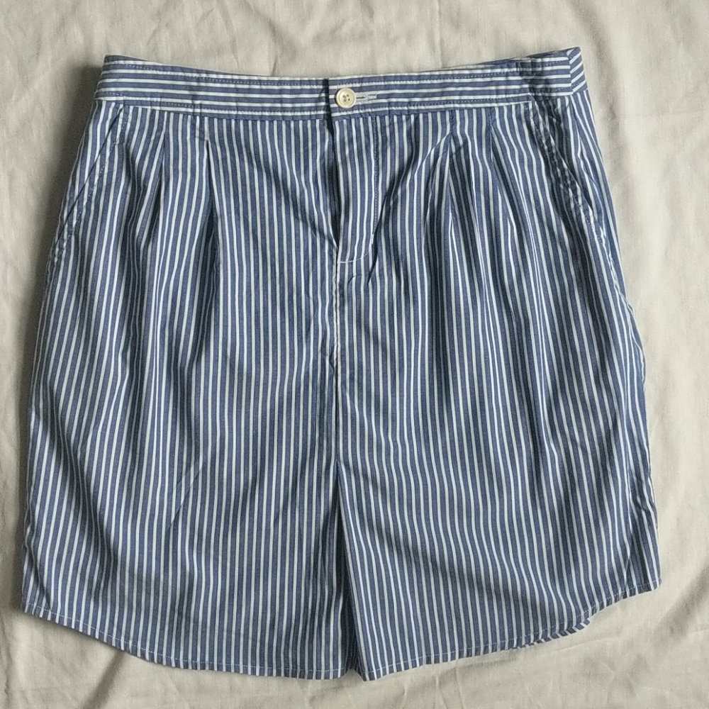 Blue/white pin stripe skirt Banana Republic